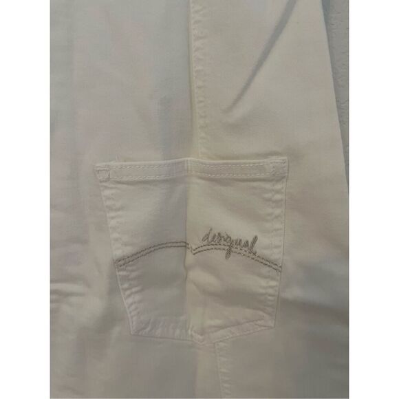 Desigual White Embroidered and Lace Detail Shirt Dress NEW - Picture 7 of 10